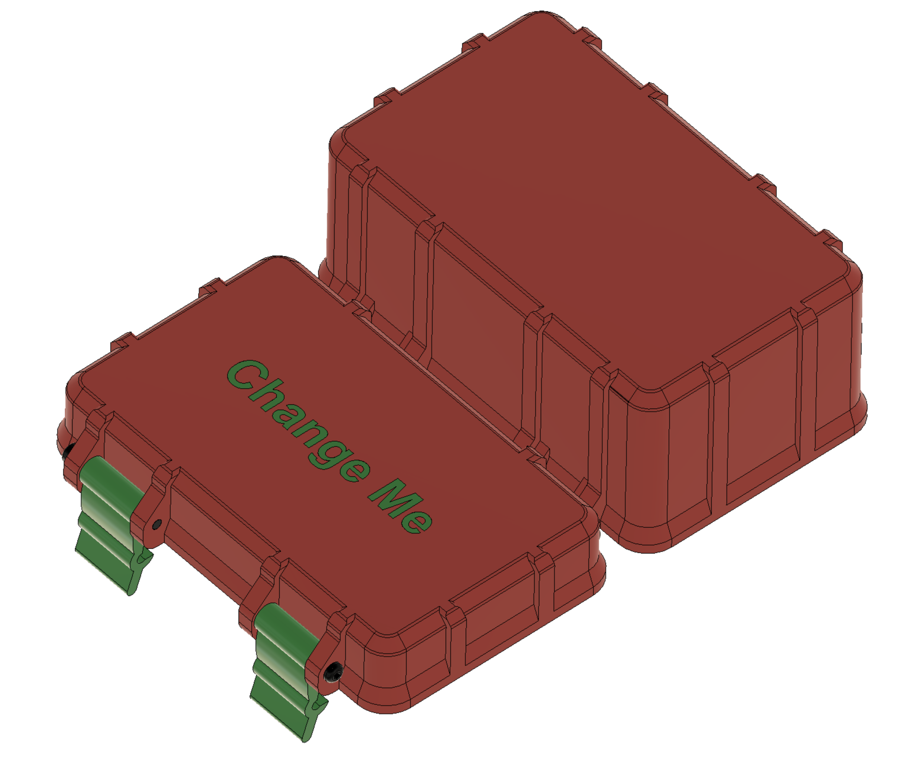 Remix of Whity's Parametric Rugged Box with Blank Insert and Label by ...
