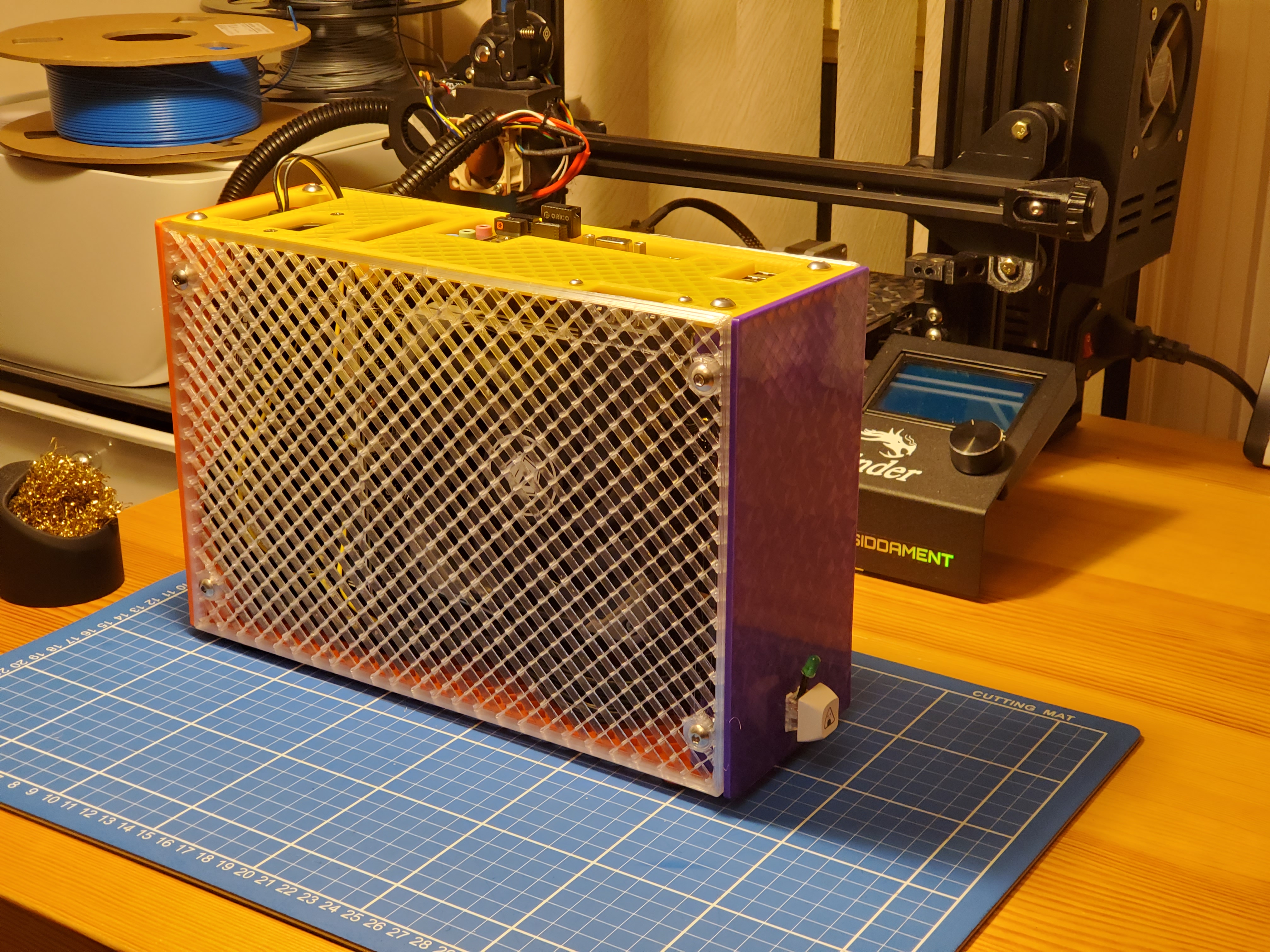 Compact mATX 5.3L PC Case with GPU