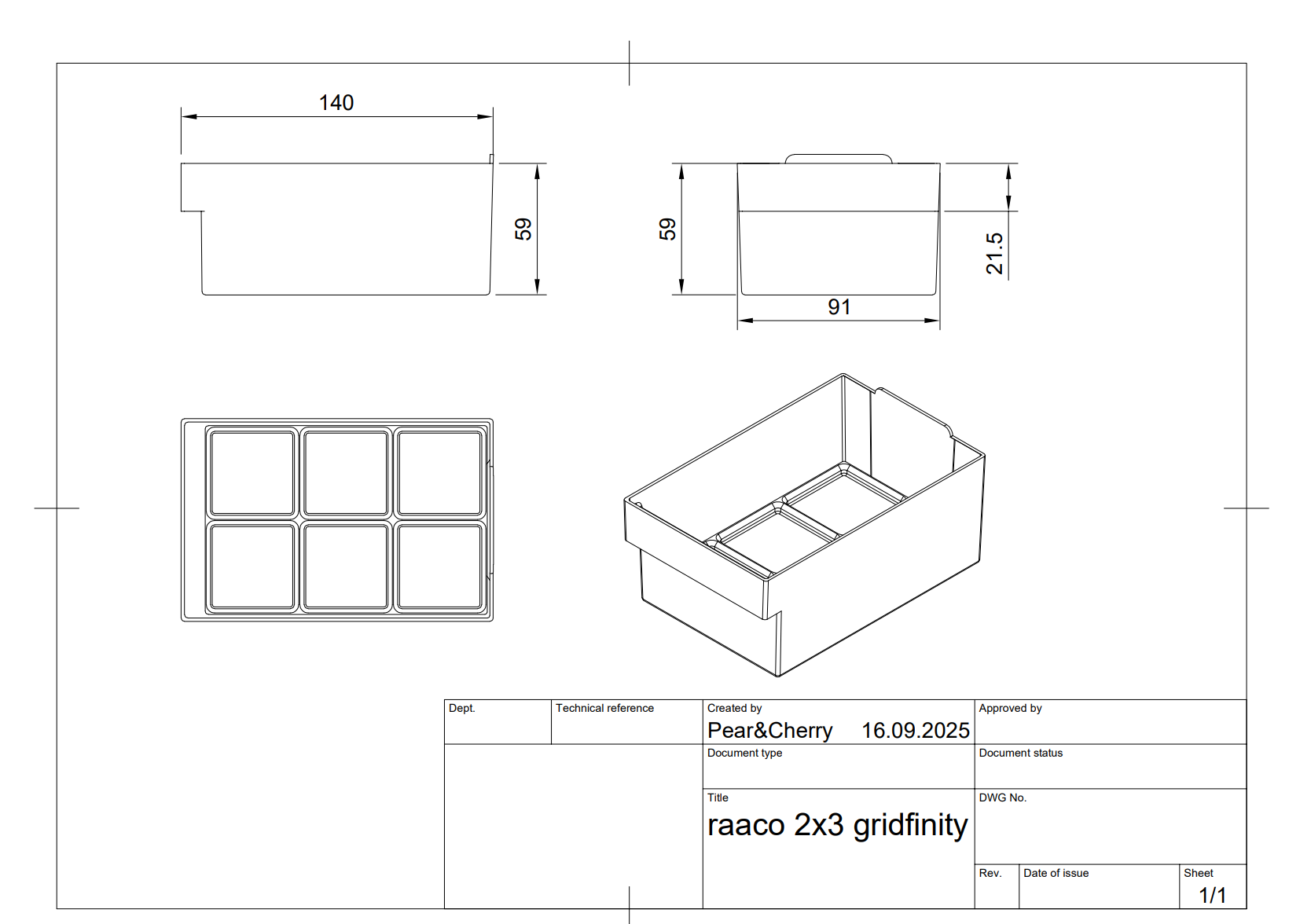 raaco compatible 2x3 gridfinity