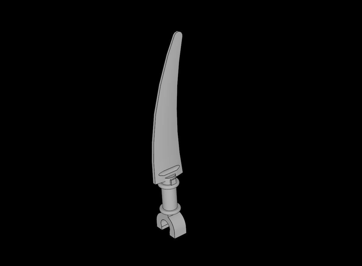 Lego Compatible (59229.dat) Minifig Sword Saber with Clip Pommel