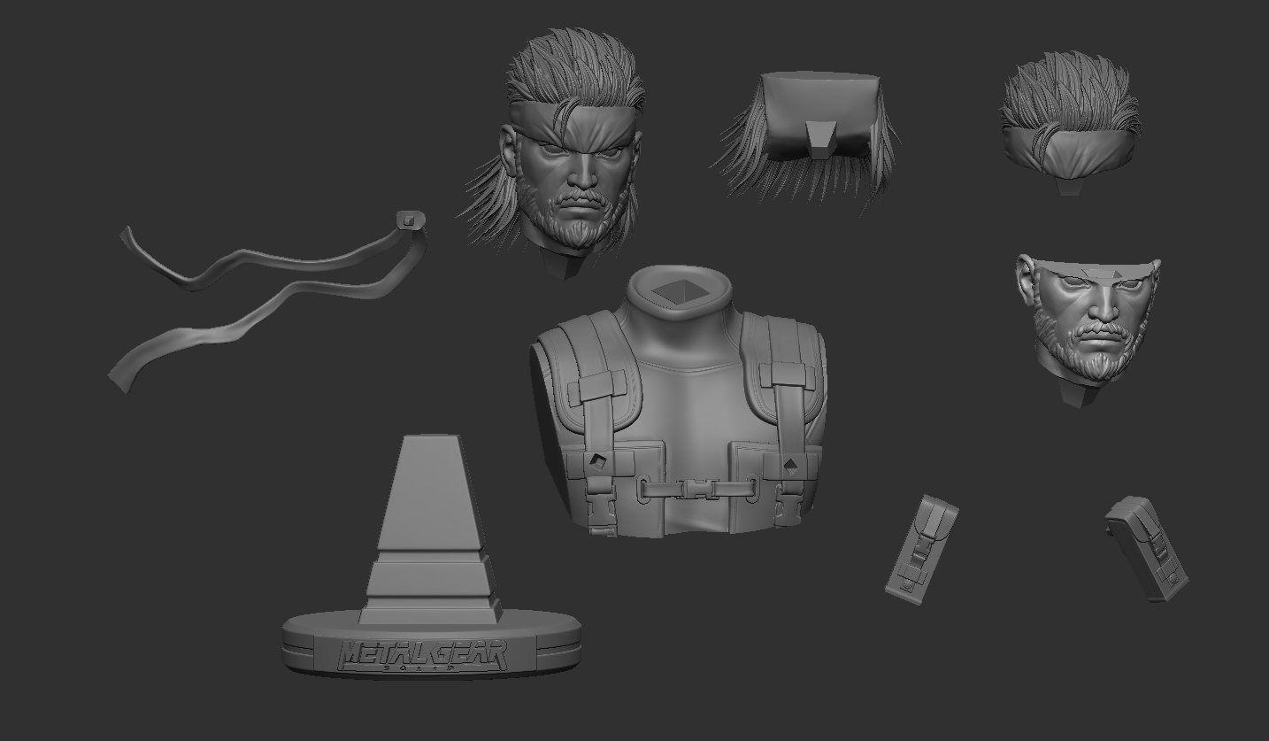 Miniatura 2 do modelo 3D Solid snake - Bust