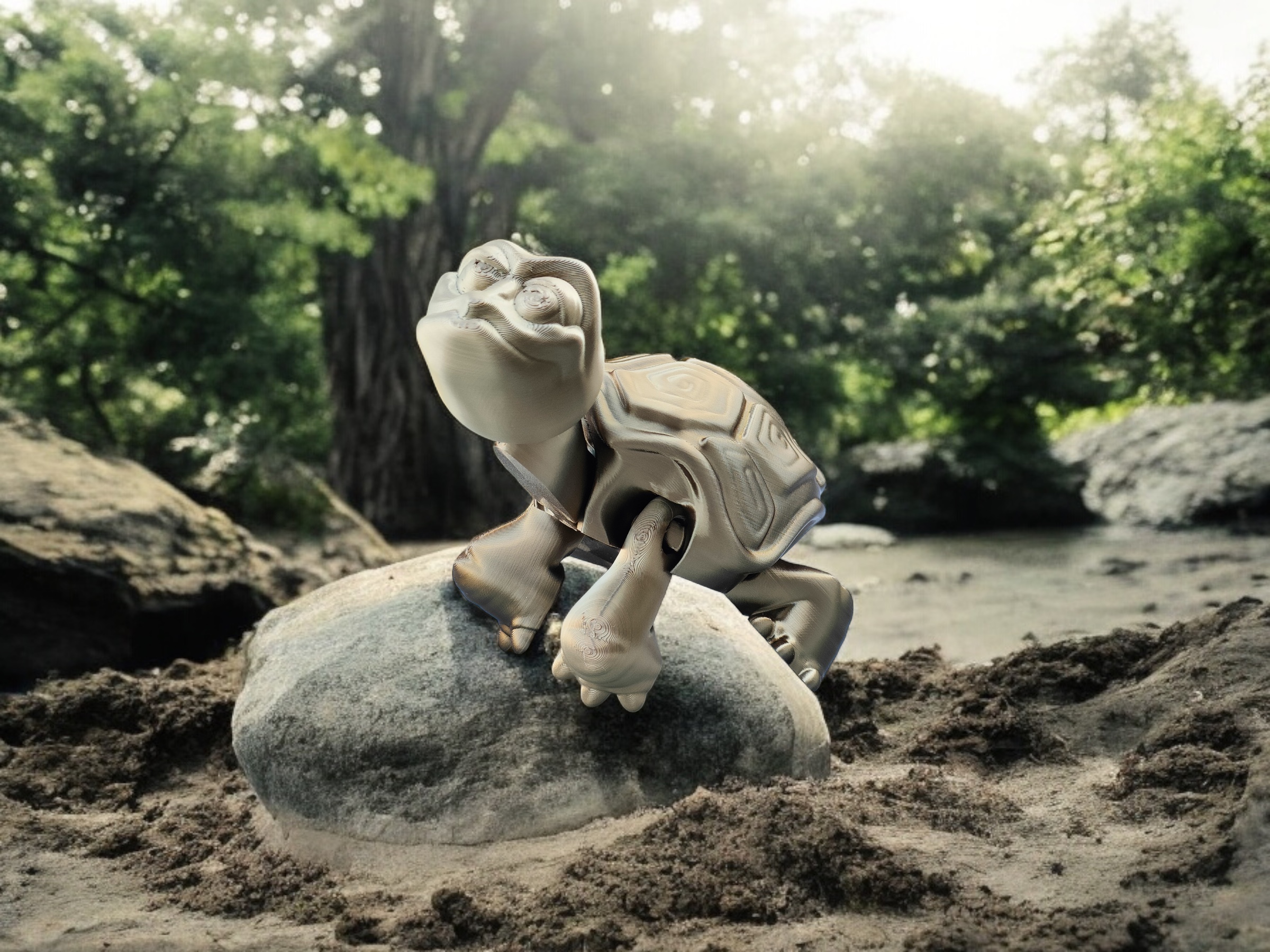 Miniatura 2 do modelo 3D Happy Old Turtle