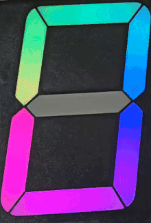 Large 7 segment display for Neopixel LED strip (175 mm)
