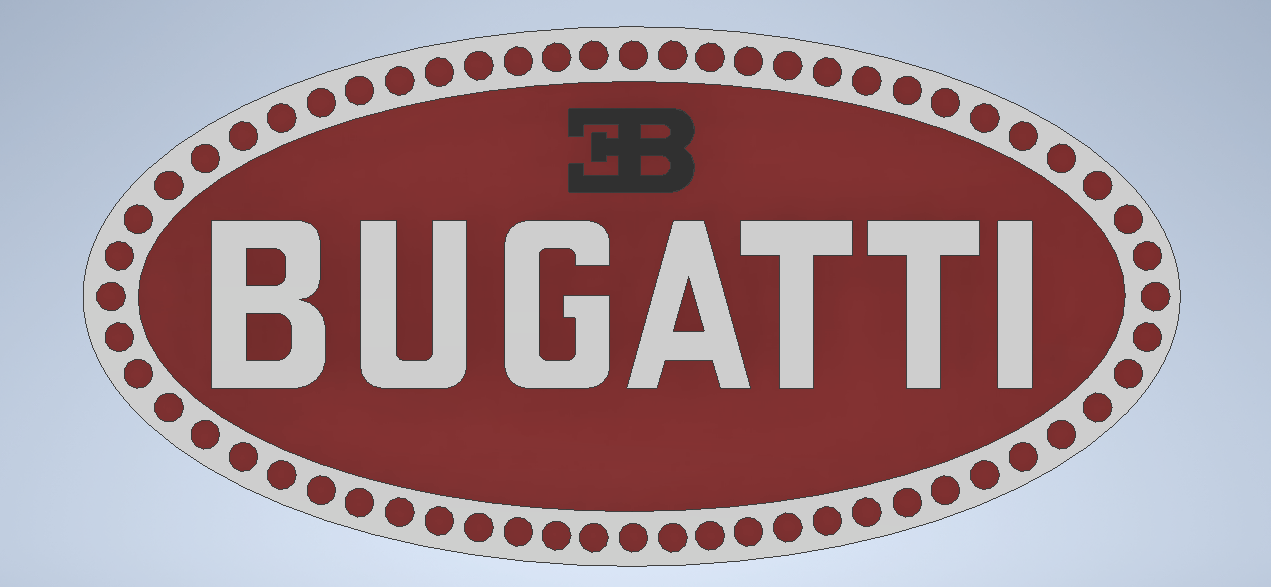 Miniatura 2 do modelo 3D Bugatti Logo