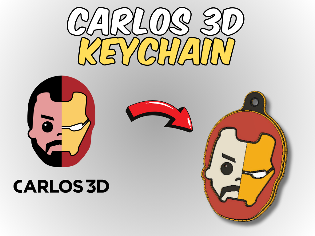 Carlos 3D Keychain