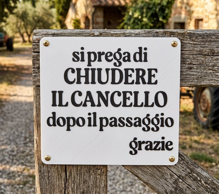 Cartello chiudere il cancello