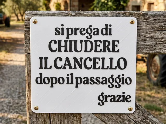 Cartello chiudere il cancello