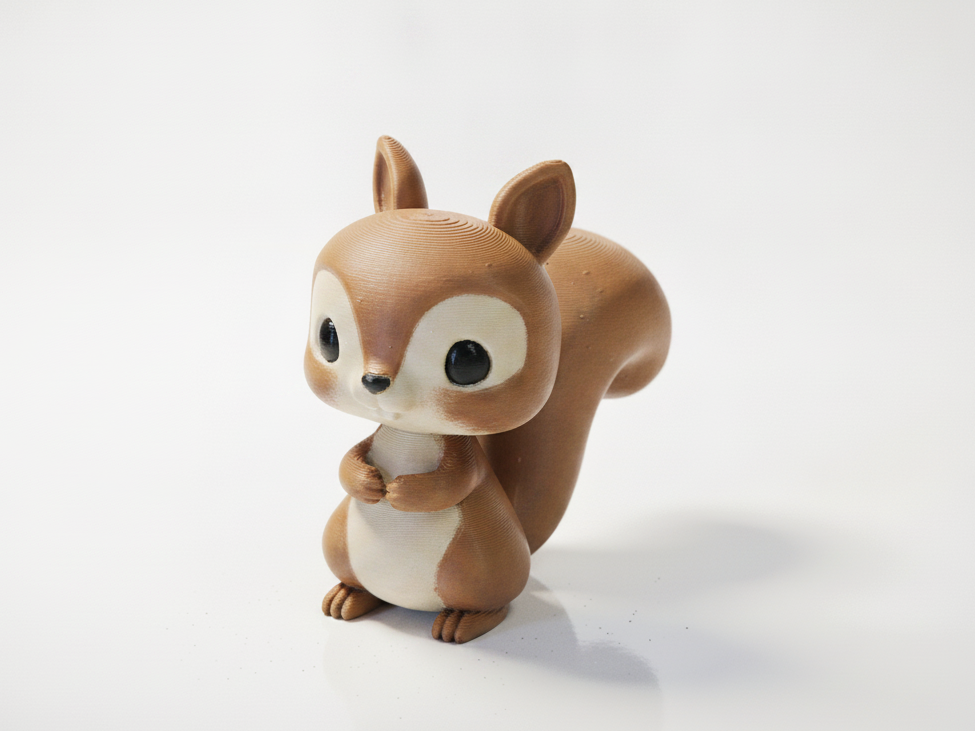Chibi Squirrel Figurine Cute Animal 3D Printable