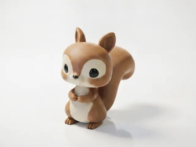 Chibi Squirrel Figurine Cute Animal 3D Printable