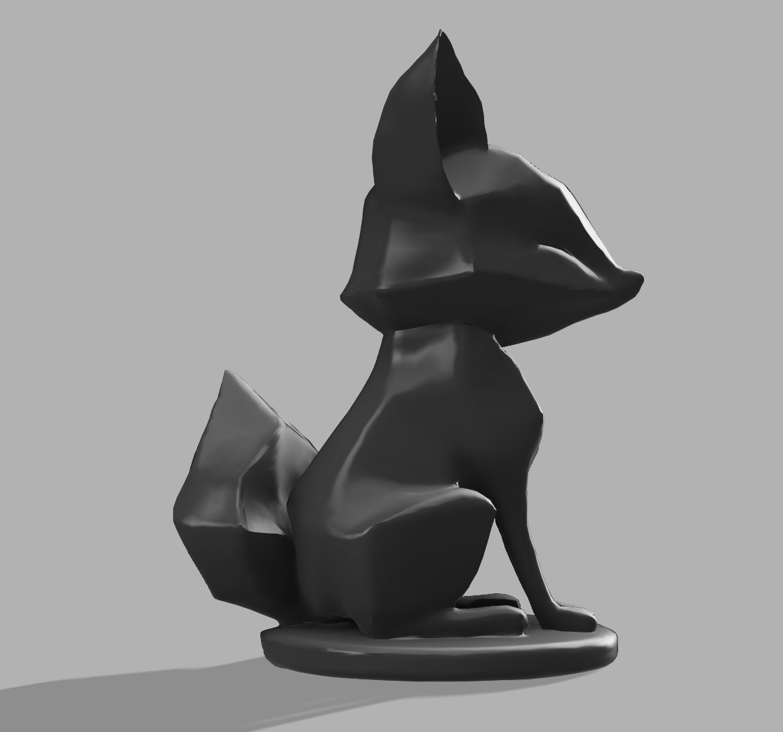 Miniatura 9 do modelo 3D Mini Sitting Fox – Cute 3D