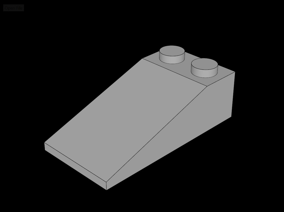 Lego Compatible (30363.dat) Slope Brick 18  4 x  2