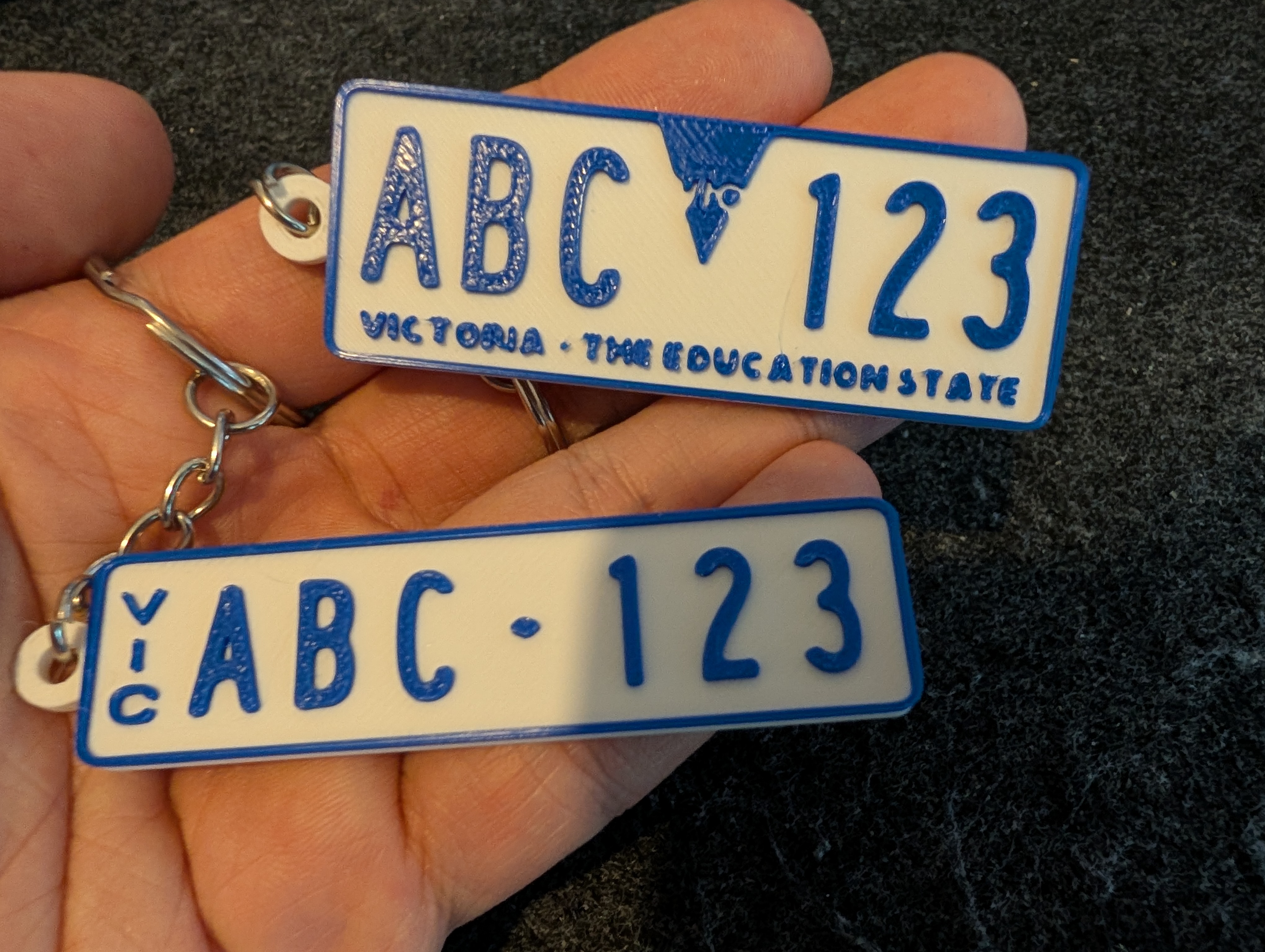Victorian (AU) License Plate Keyring (Customisable)