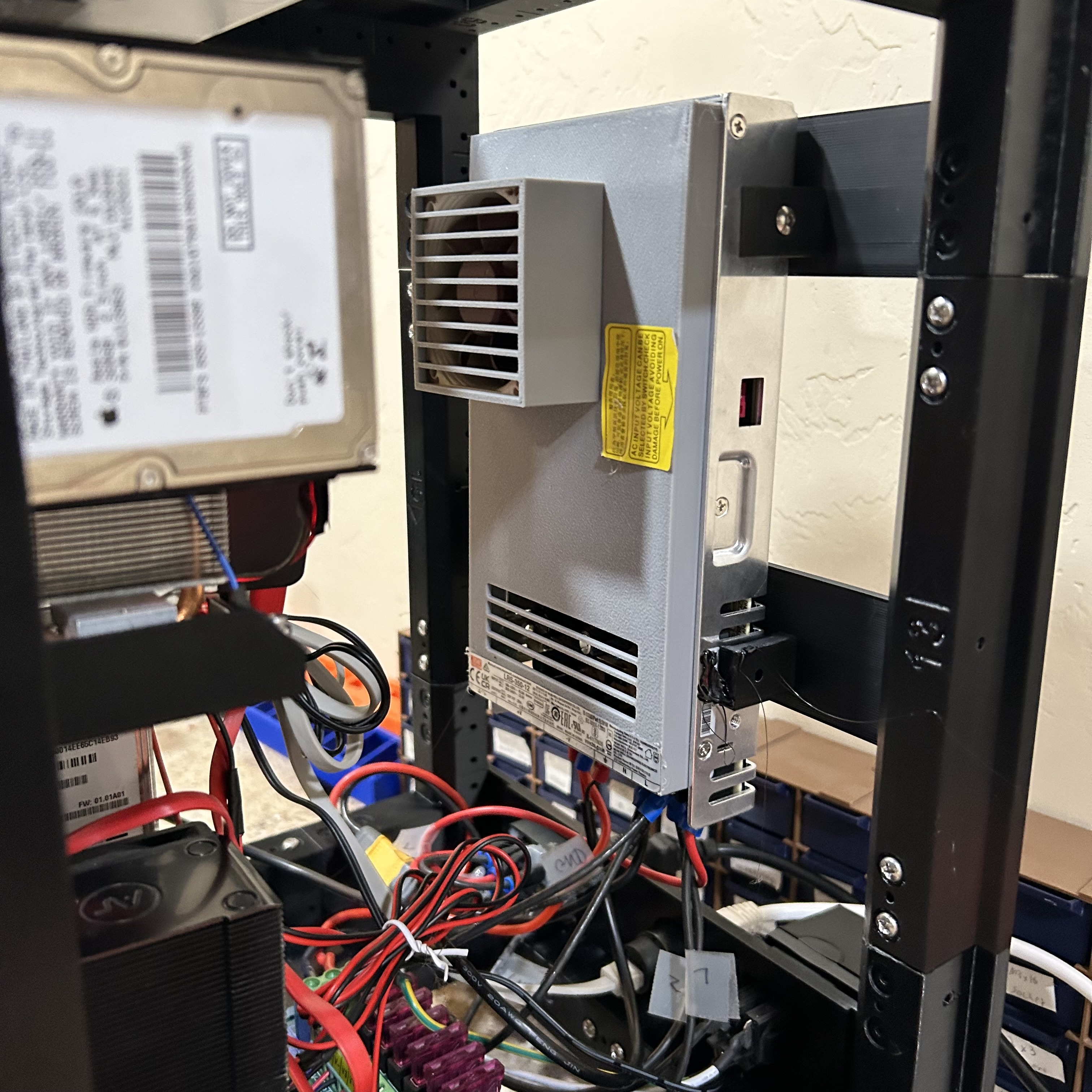 LRS-350 Meanwell Power Supply mount for 10" Mini Rack