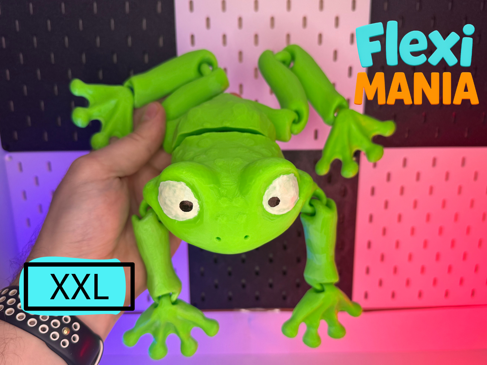 XXL Print-in-Place Articulated Frog | No Supports Needed — miniatura 3