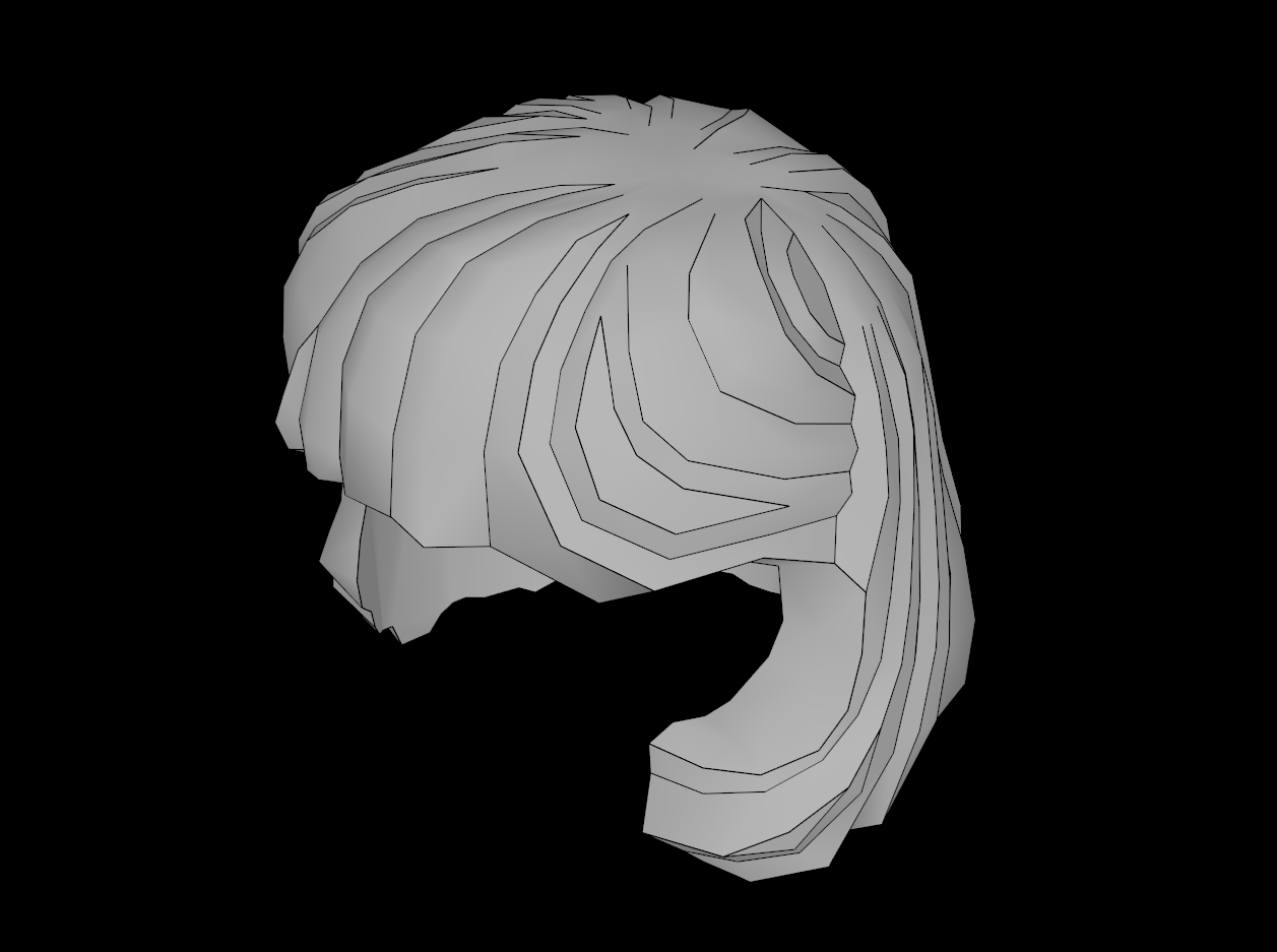 Lego Compatible (36037.dat) Minifig Hair Female Mid-Length Combed Behind Ear