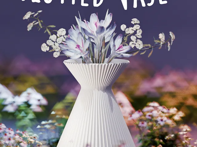 Angled Flutted Flower Vase