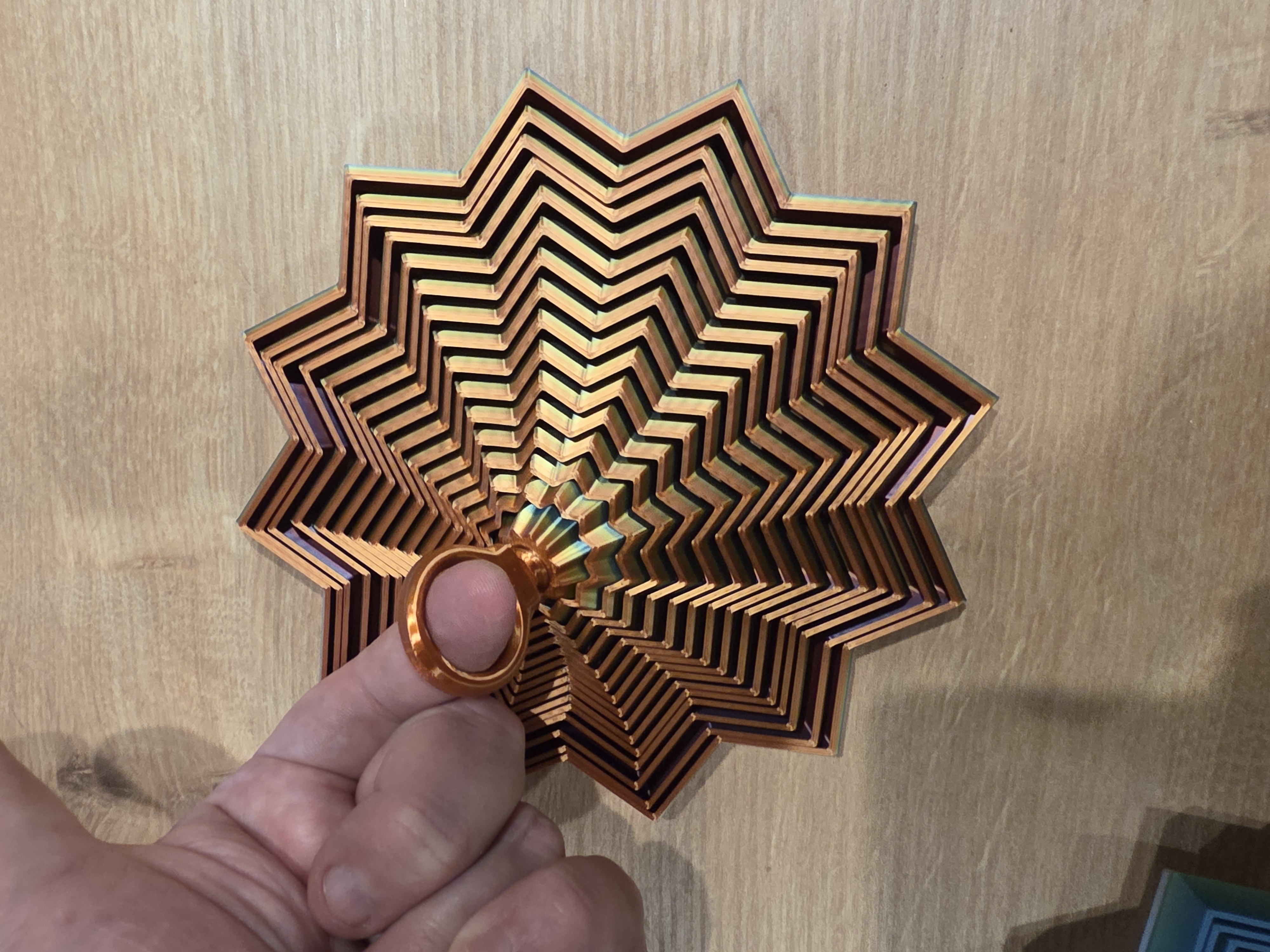 Star Cascade Fidget Screw Ring Holder