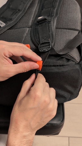 Parametric backpack strap organizer