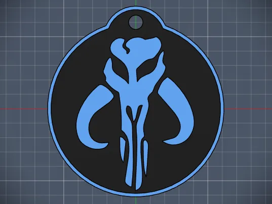 Mandalorian Mythosaur Skull Bag Tag