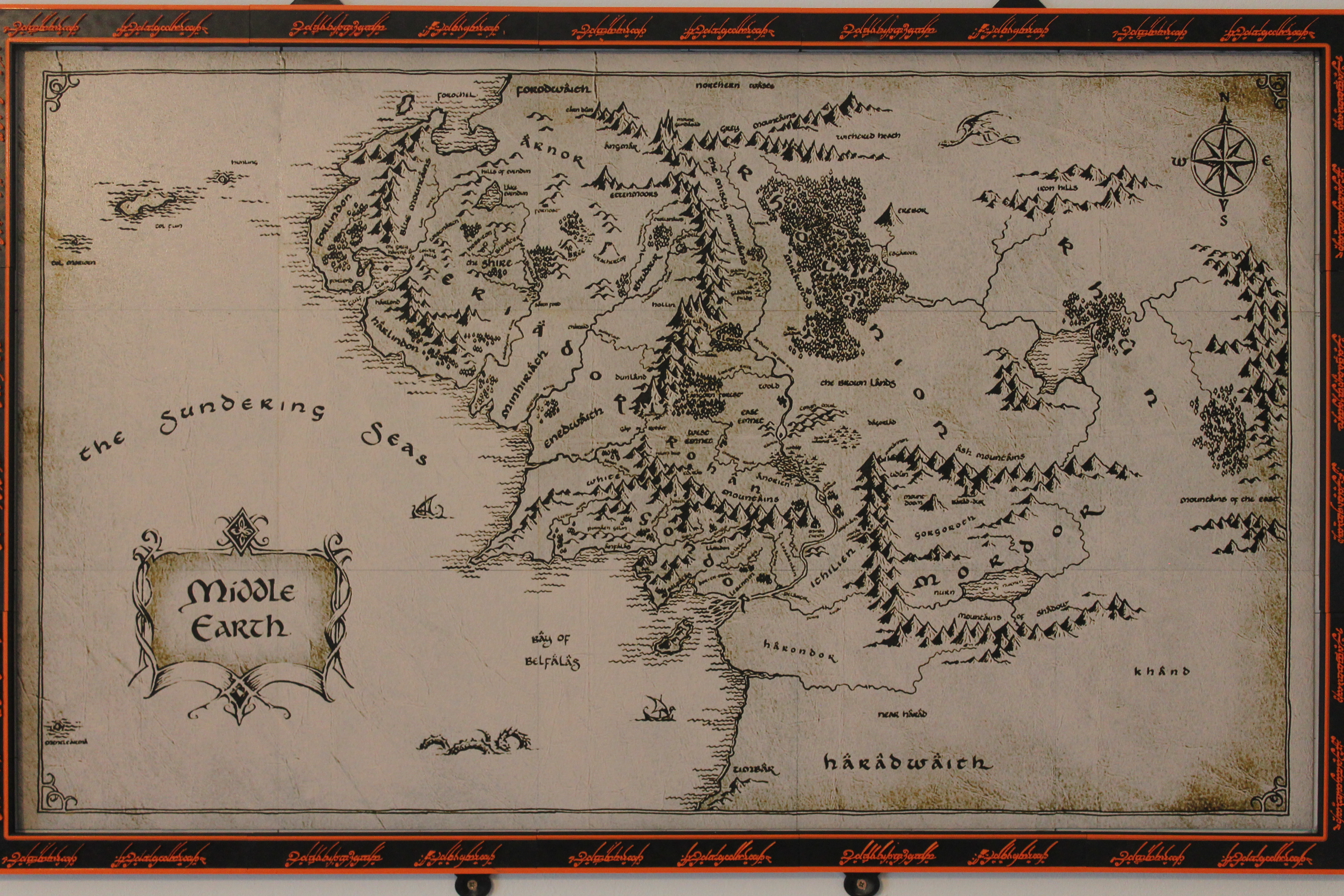 Large Middle-earth map.