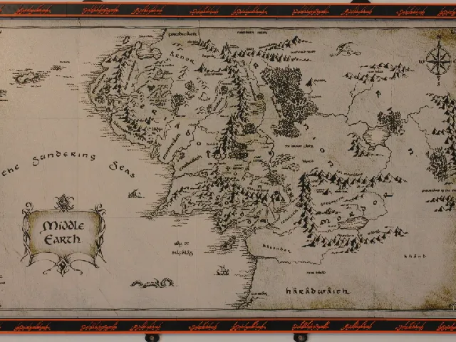 Large Middle-earth map.