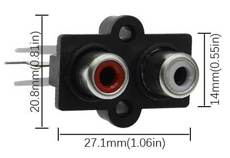 Raspberry Pi Zero + stereo output sockets case customisable parametric OpenSCAD — miniatura 5