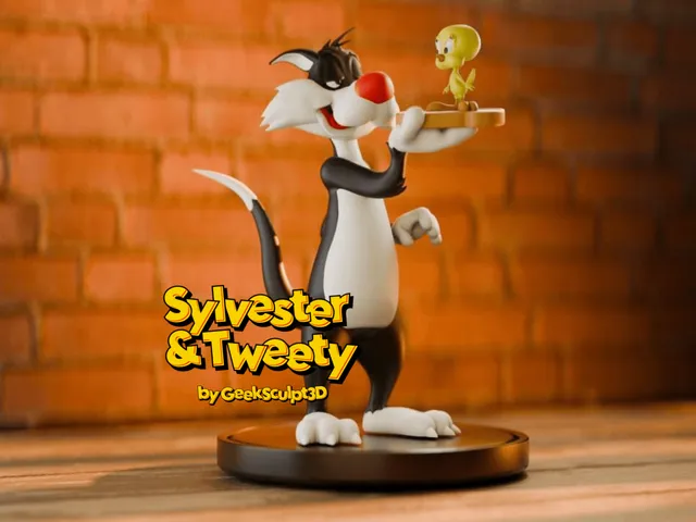 Sylvester and Tweety Figurine for Looney Tunes Fans
