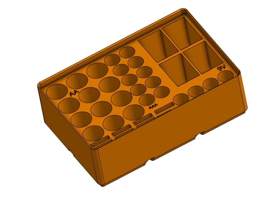 Gridfinity battery holder