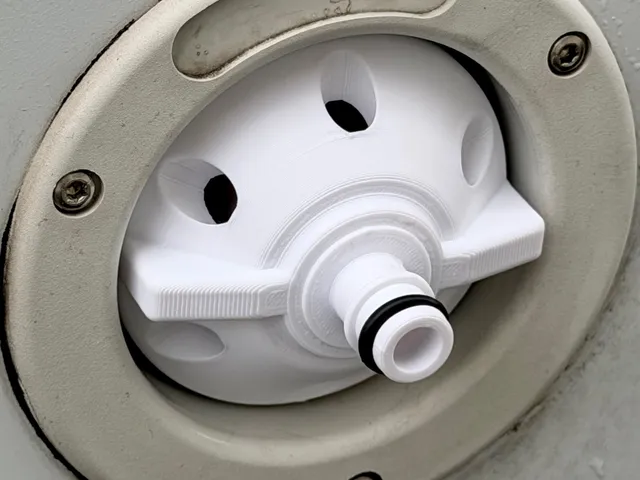 Water filler for motorhomes