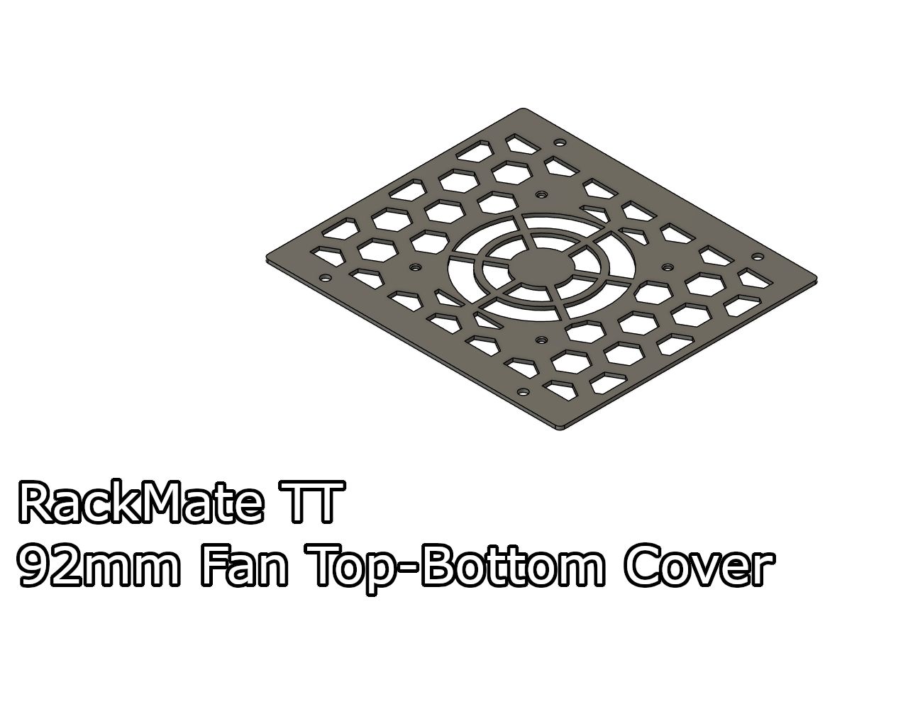 92 mm Fan Top-Bottom Cover for RackMate TT