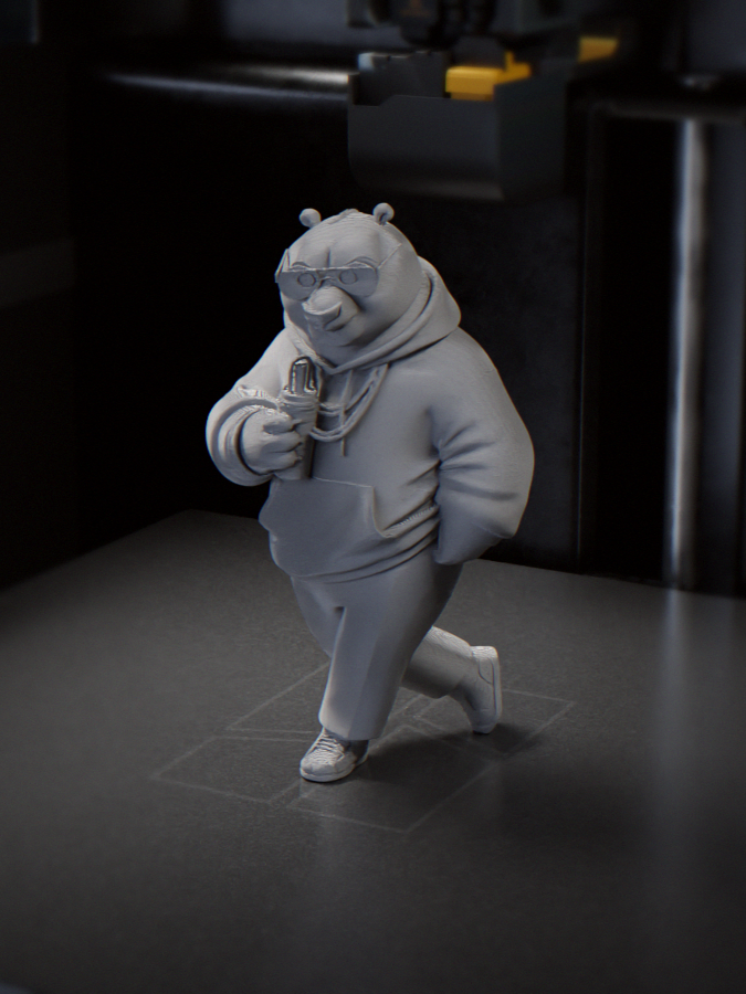 Cool Panda Figurine Animals 3D Printable 3D model by José Pedro