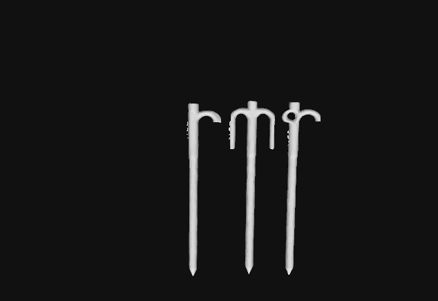 Tent stakes 3D model