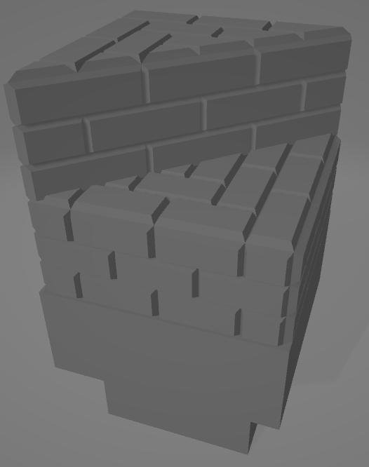 DragonBlock: Brick Stair Twisted 2 steps (Dungeon Block)