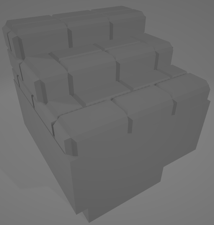 DragonBlock: Brick Stair Shallow 3 steps (Dungeon Block)
