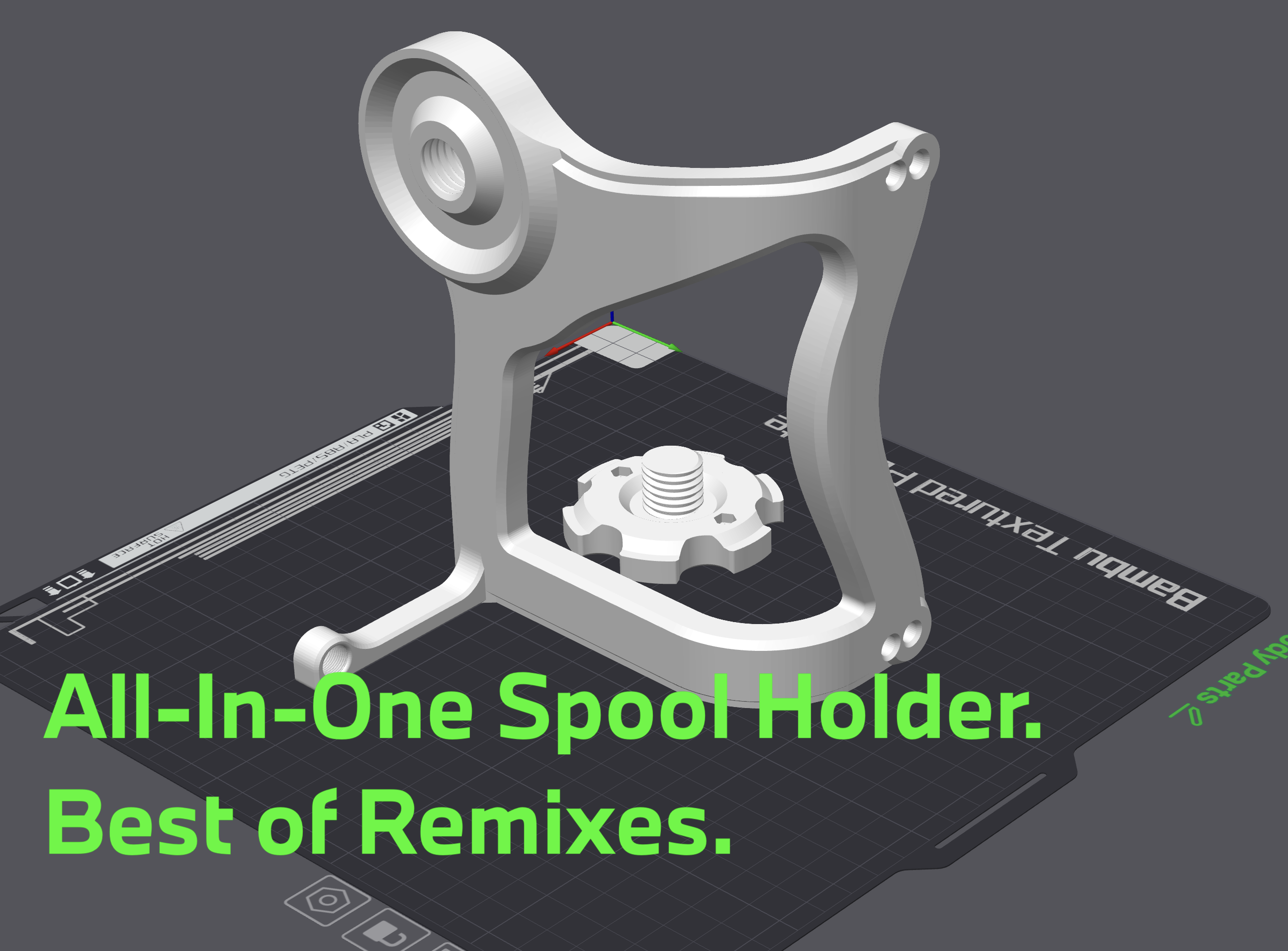 AIO Spool Holder Remix for Bambu Lab X1/P1 series