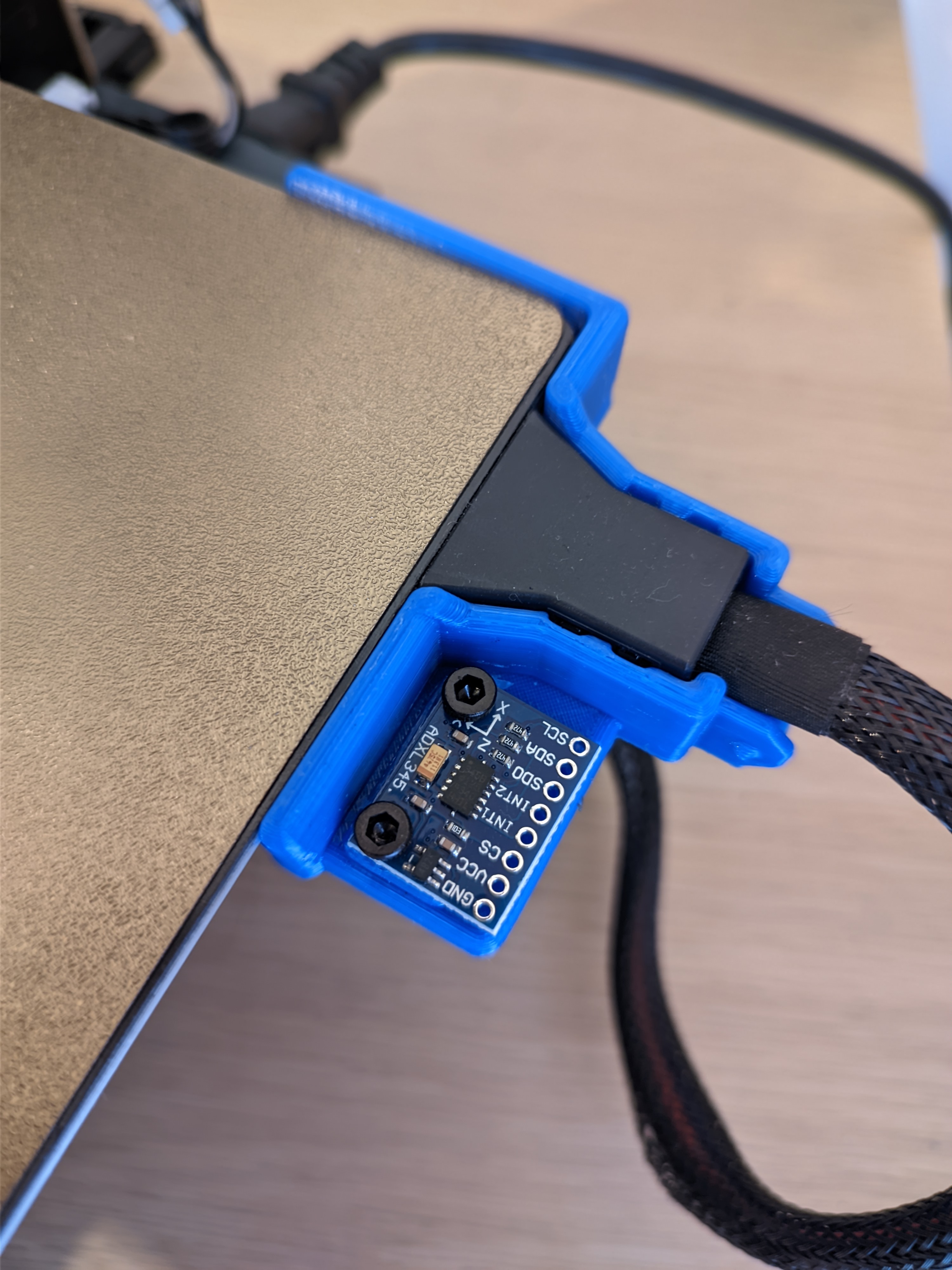 Neptune 4 Bed Plate Aligner with Cable Chain and ADXL345 Accelerometer Support