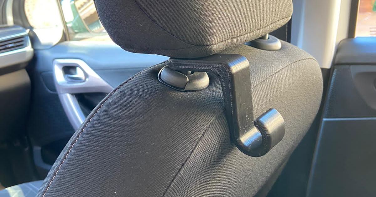 Car Seat Headrest Hook by M 3D