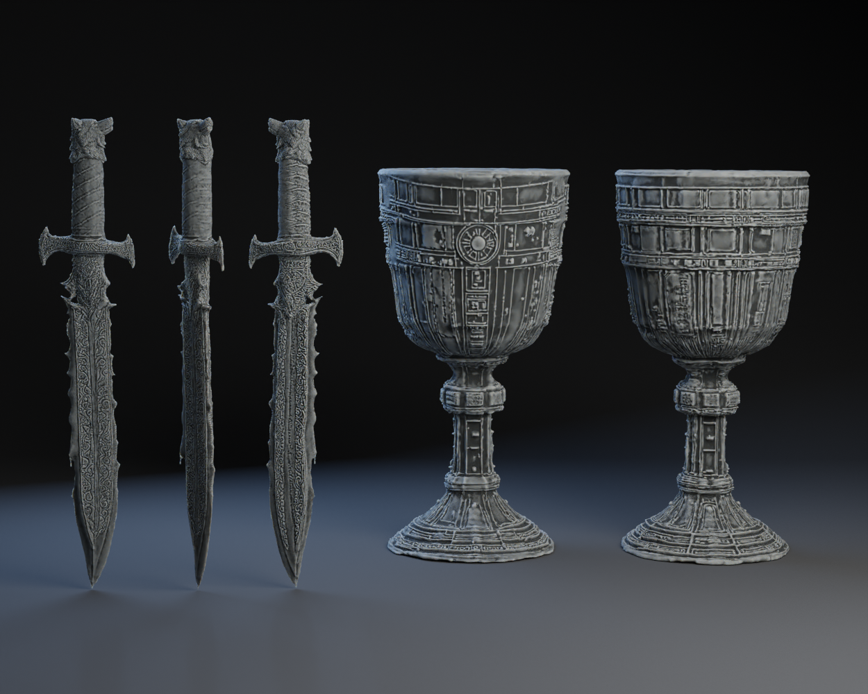 Dire Wolf Blade and Star Wars Chalice