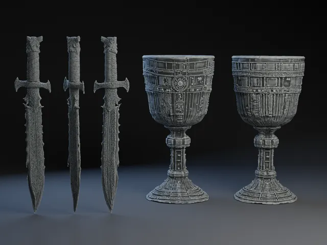 Dire Wolf Blade and Star Wars Chalice