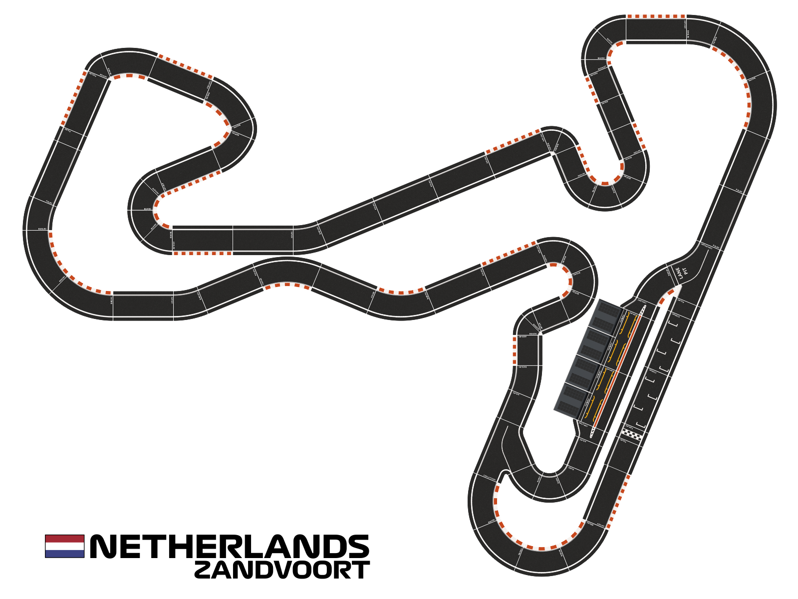 Racing Circuits - building kit - Netherlands Zandvoort Grand Prix