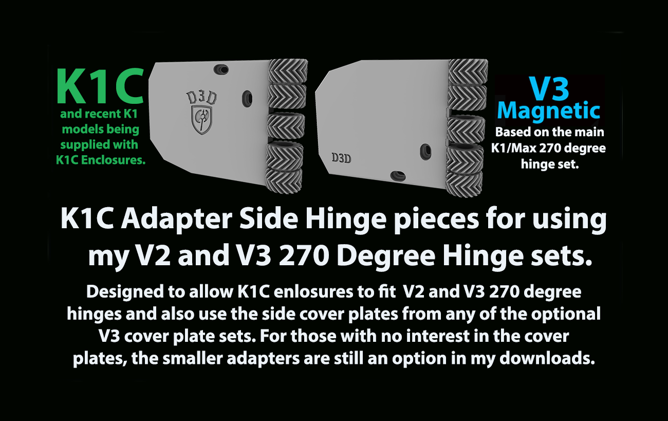 K1C Adapters for use with V2 and V3 270 degree hinges