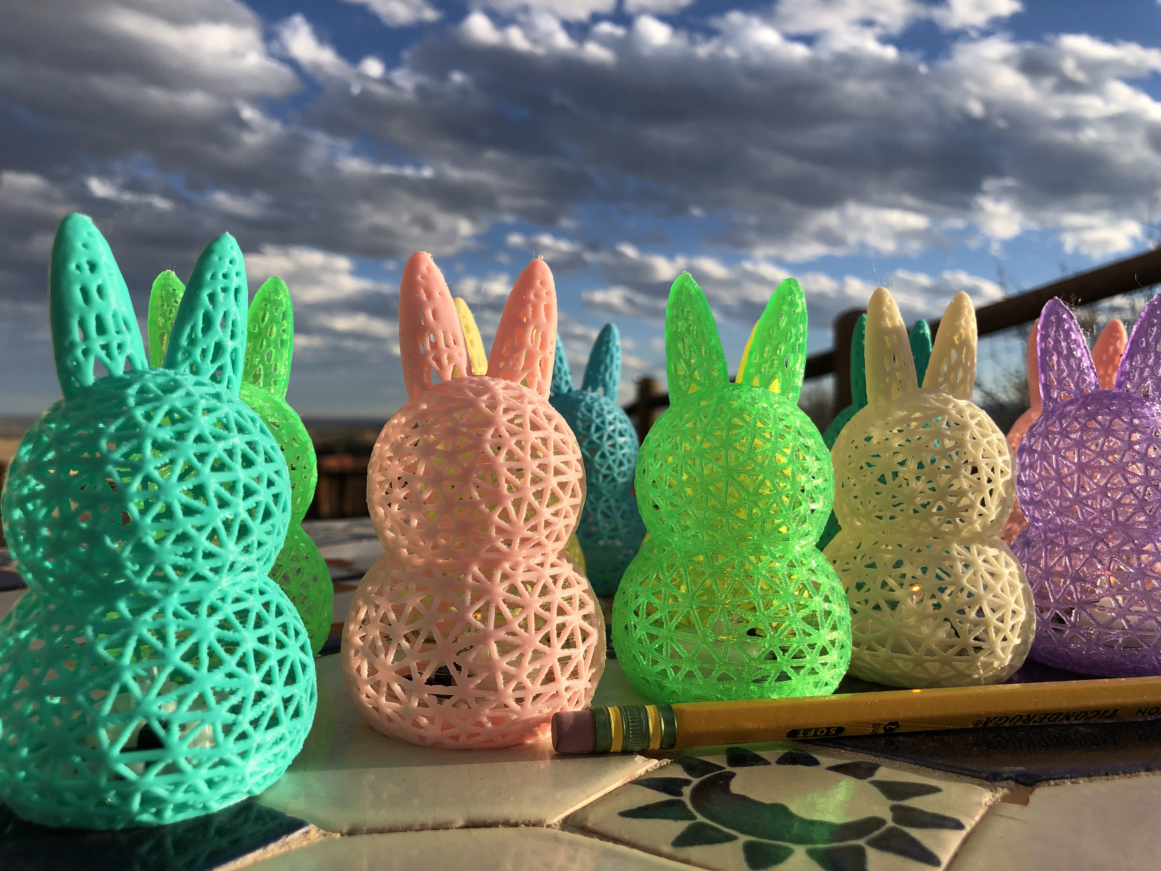 Easter Bunny with LED tea light