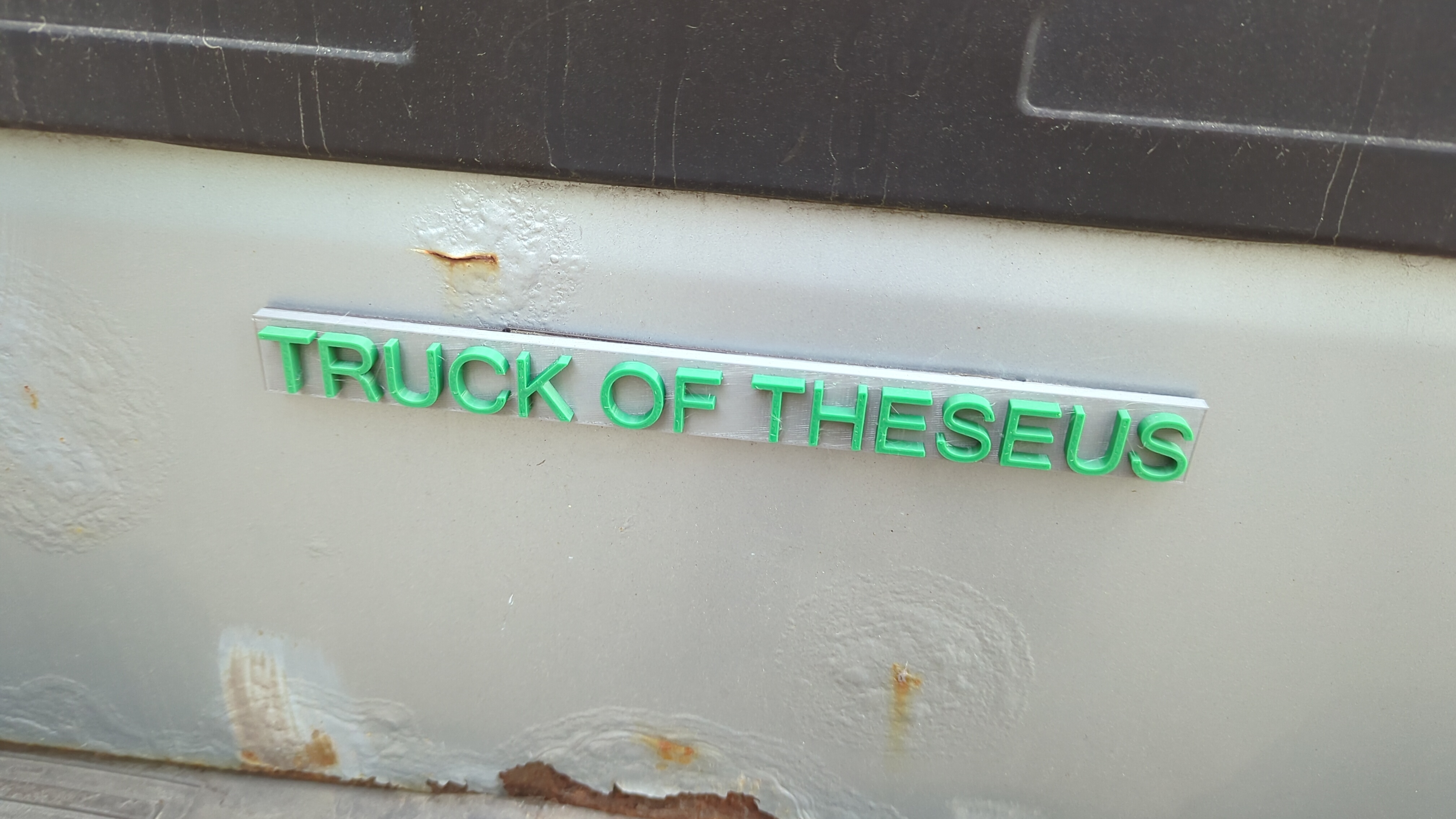 Truck of Theseus bumper art