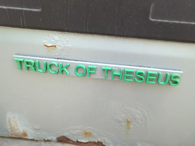 Truck of Theseus bumper art