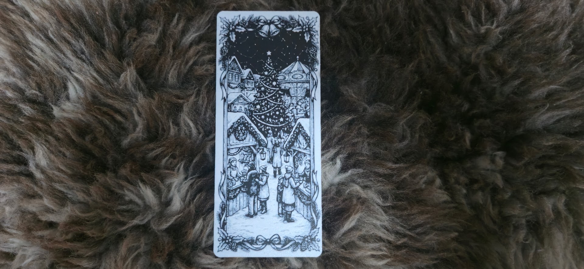 Christmas Village Market Night Bookmark