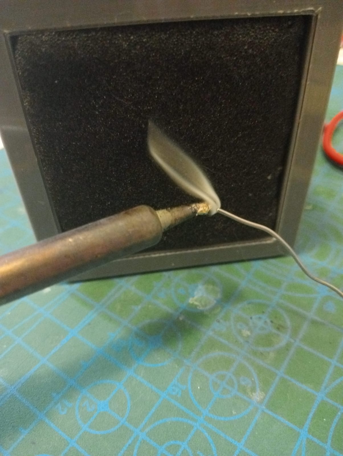 Fume extractor for soldering iron