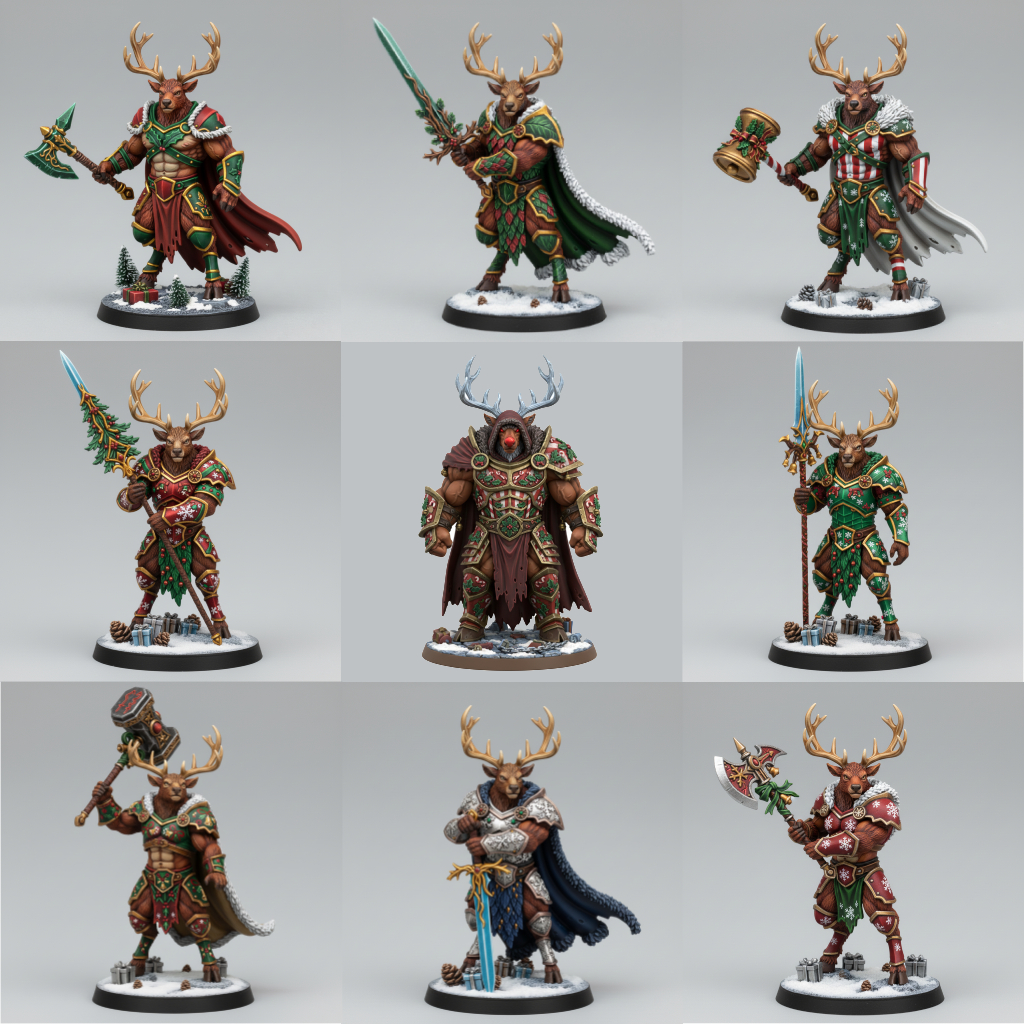 D&D Miniatures: Octet of The North + Rogue Rudolph