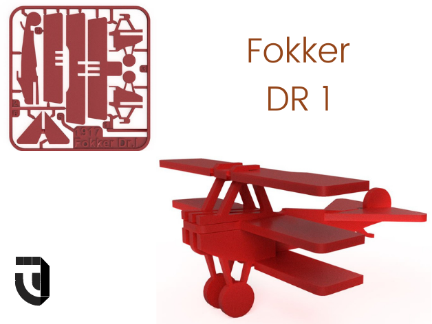 Fokker DR1 kit card - Famous Planes