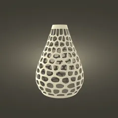 MODERN MINIMALISTIC OPEN VASE VORONOI