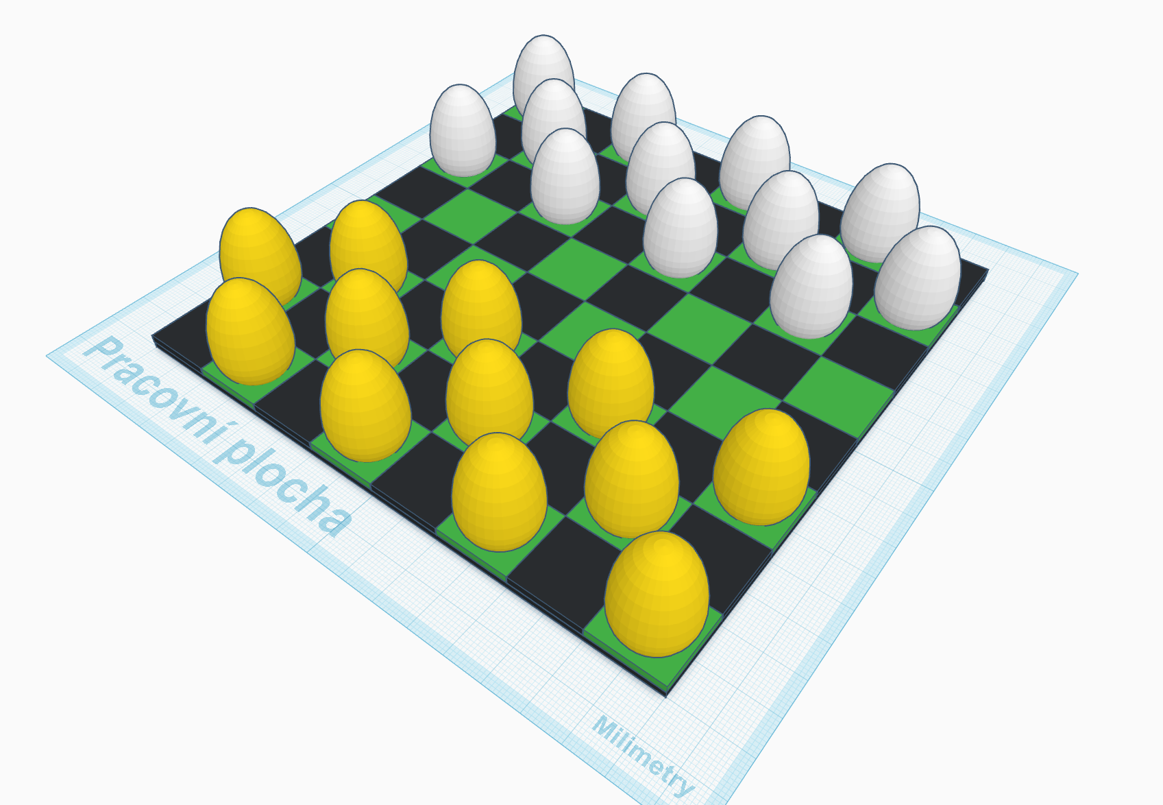 Velikonoční hra dáma / Easter game of checkers